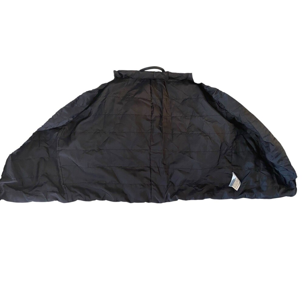 Womens Y2K Faux Leather Sherpa Aviator Jacker Size XS Black Bratzcore Moto Retro - Picture 9 of 14